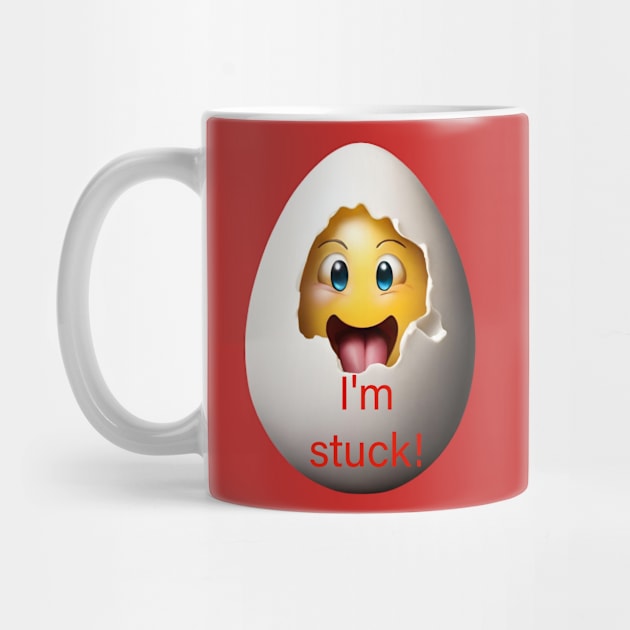 Emoji  stuck in egg by Diansbest 